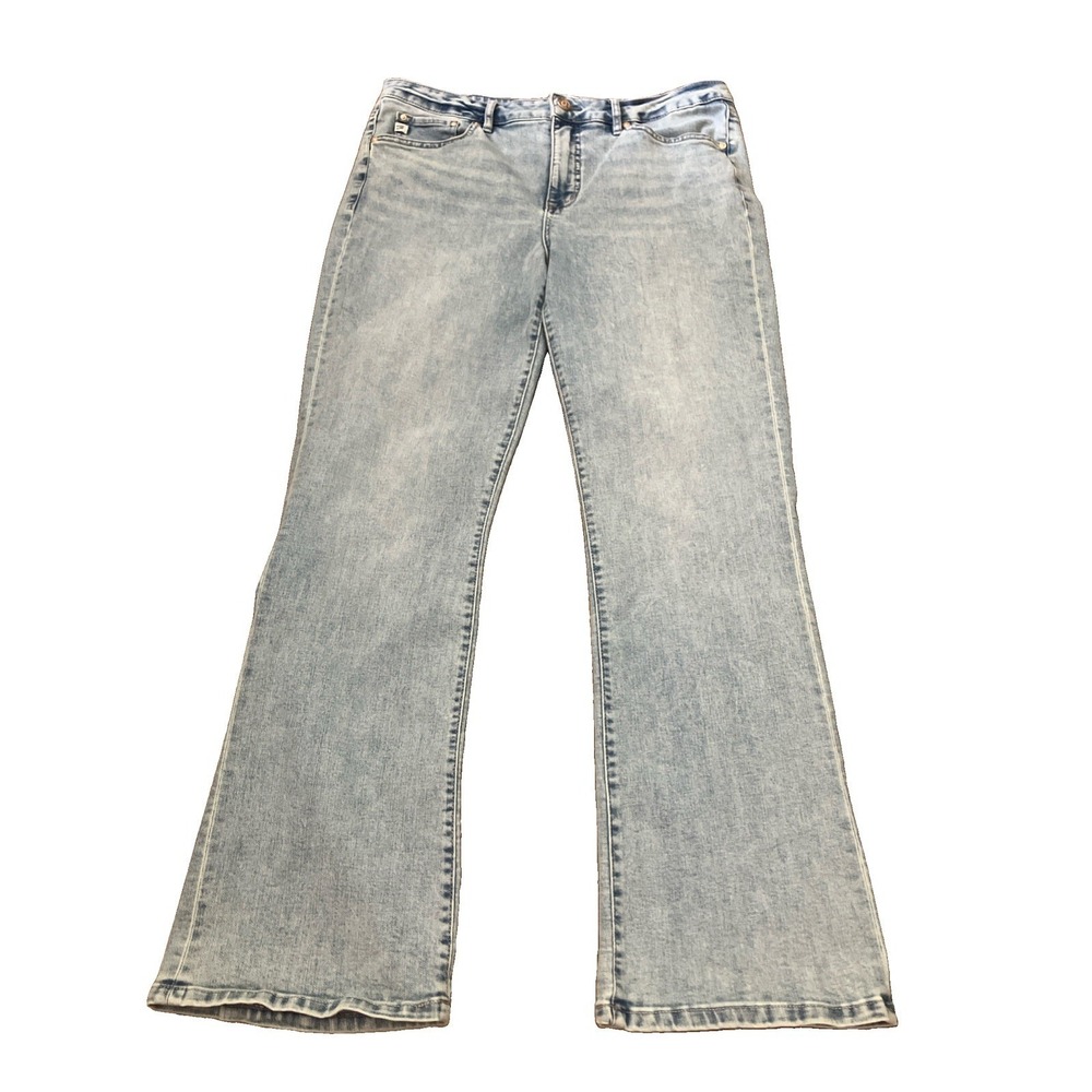 Seven7 Jeans Womens 12 High Rise Slim Boot Medium Wash Stretch Denim